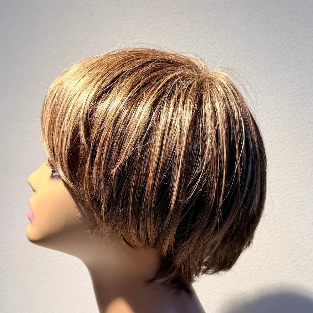 Henry Margu Wig Women OS Golden Brown Short Pixie Cut Modacrylic Fiber Japan